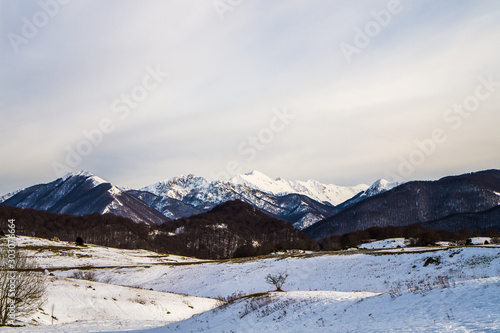 beautiful snowy landscapes of the city of abruzzo © dbeatriz