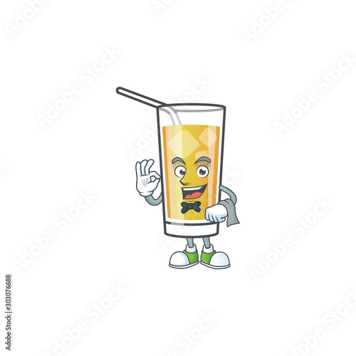 Character waiter in the apple cider cartoon