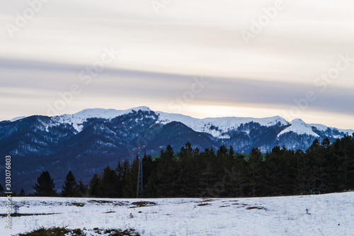 beautiful snowy landscapes of the city of abruzzo