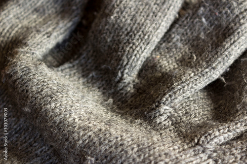 Tessuto di lana, guanto caldo grigio texture