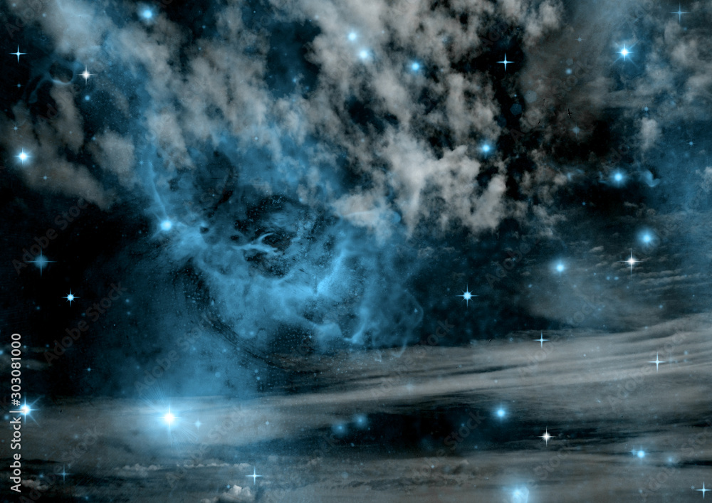 galaxy in a free space. 3D rendering galaxy in a free space. 3D rendering