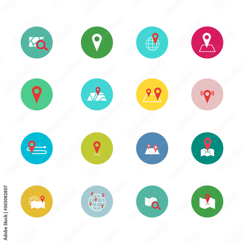 Navigation icon set for web and app. Vector illustration Navigation icon set for web and app. Vector illustration