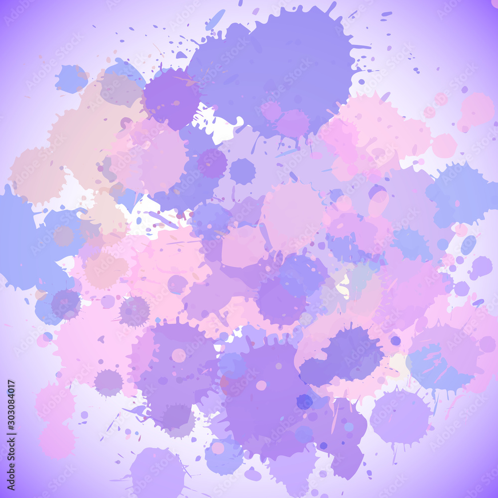 Background template design with purple splashes Background template design with purple splashes