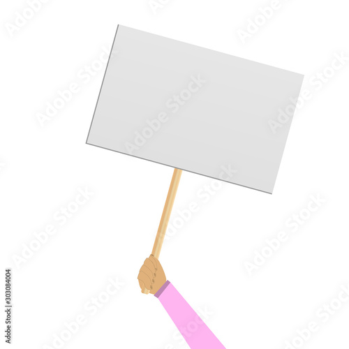 Protester banner. Concept