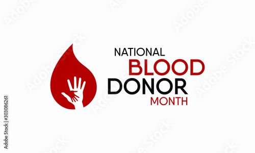 Vector illustration on the theme of National Blood donor month of January.