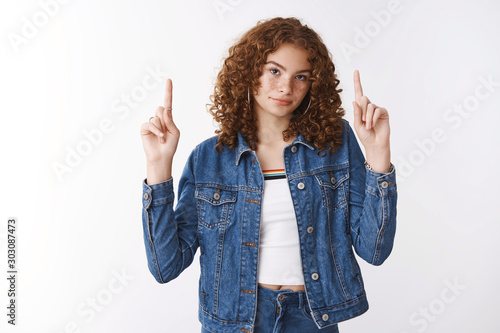 Quadro em tela Displeased unsatisfied cute teenage redhead girl face bummer being disappointed