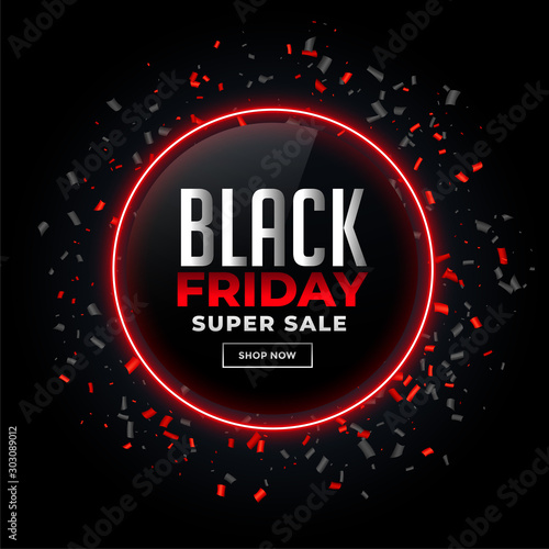 black friday sale background with confetti design
