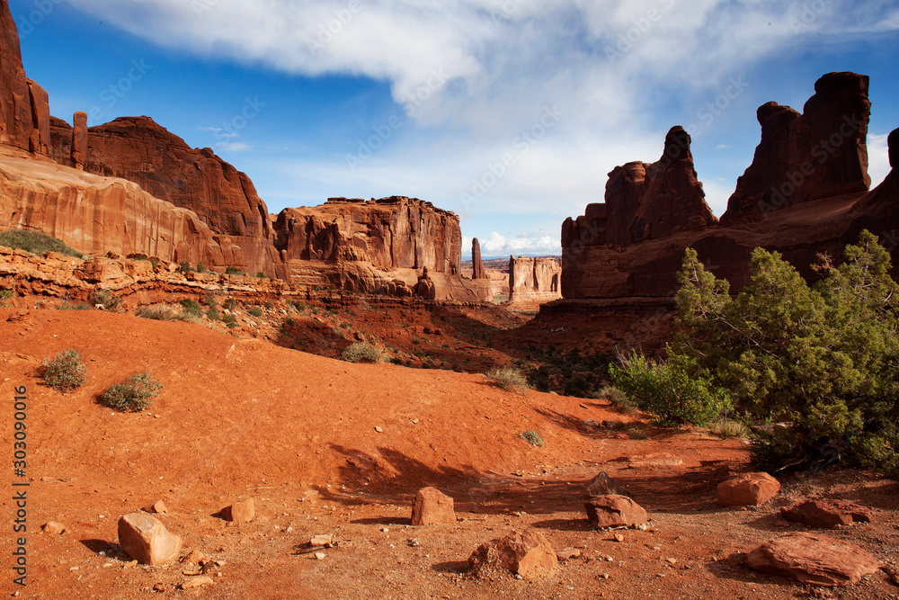 Park Avenue, Arches National Park, Utah, USA Park Avenue, Arches National Park, Utah, USA