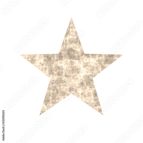 Glowing abstract star shape figure isolated on white