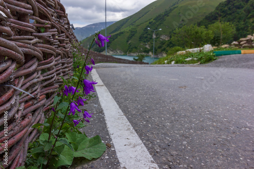 Beautiful mountain lake Kezenoy Am or Kezenoyam in Chechen republik in Russia