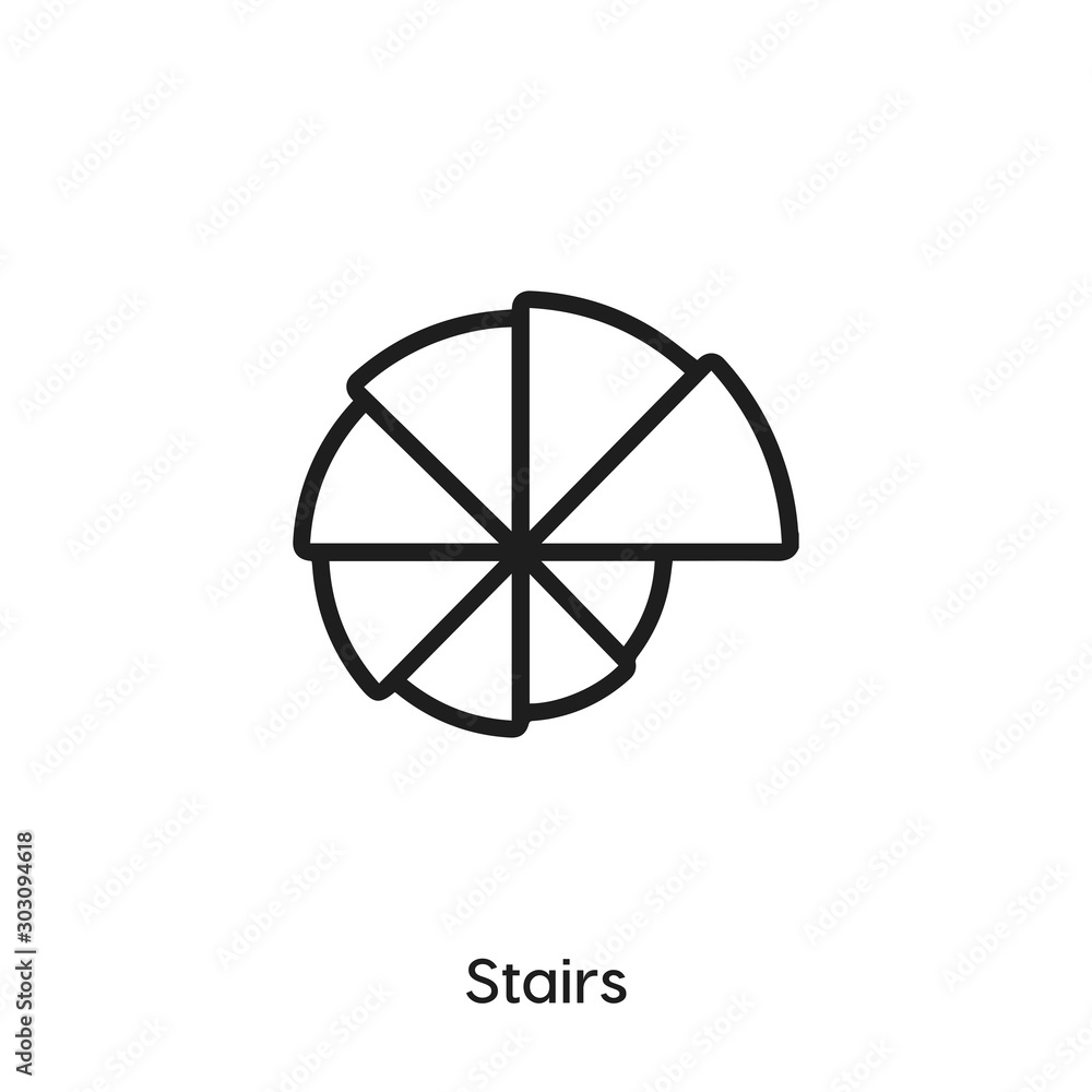 stairs icon. stairs vector symbol. Linear style sign for mobile concept and web design. stairs symbol illustration. Pixel vector graphics - Vector stairs icon. stairs vector symbol. Linear style sign for mobile concept and web design. stairs symbol illustration. Pixel vector graphics - Vector