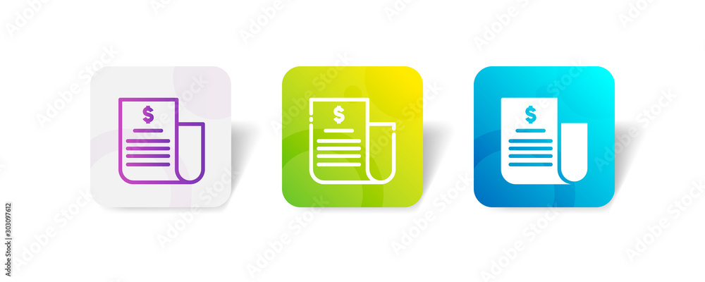 financial file round icon in smooth gradient background button financial file round icon in smooth gradient background button
