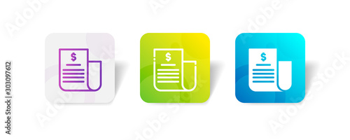 financial file round icon in smooth gradient background button