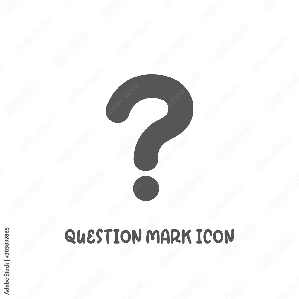Question mark icon simple flat style vector illustration. Question mark icon simple flat style vector illustration.