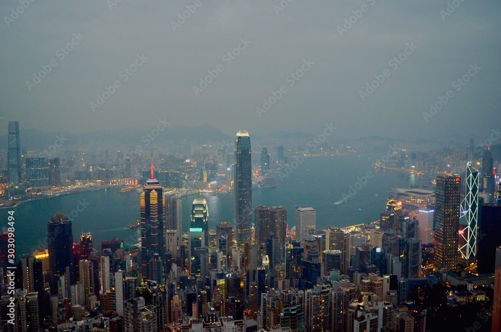 Naklejka premium Hong Kong
