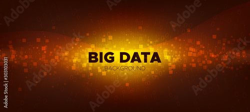 Matrix Background. Glow Sci...