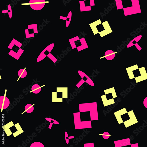 Creative colorful modern pattern texture with different shapes. Background vector illustration.