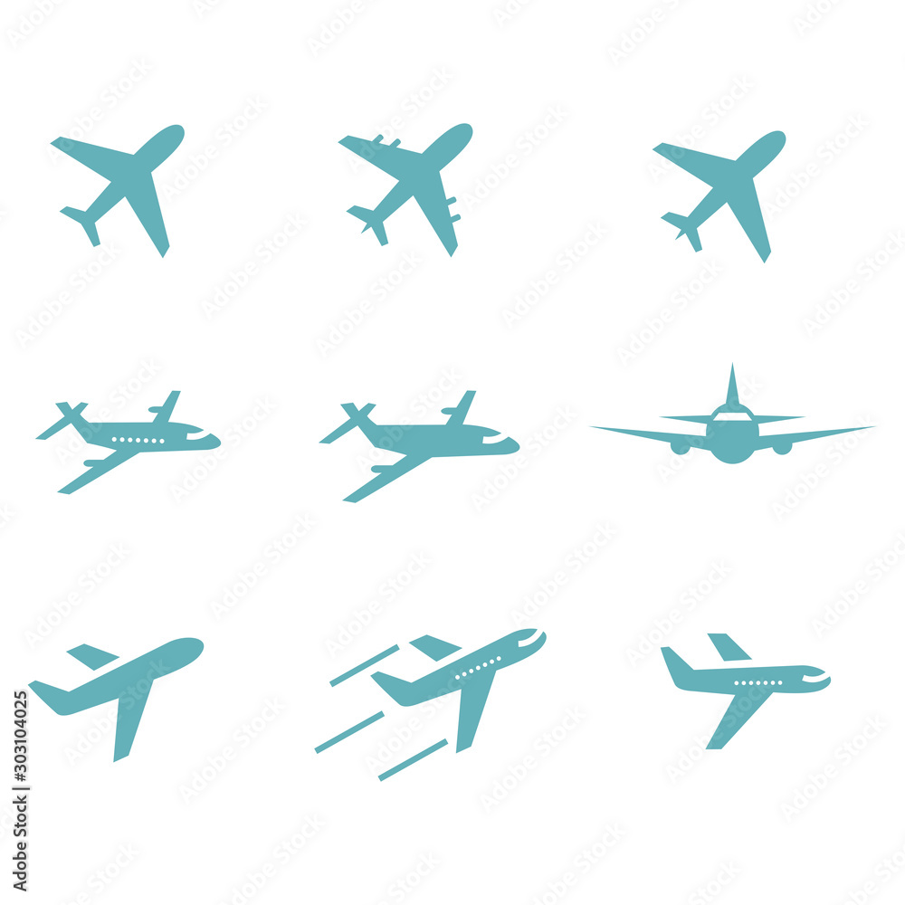 airplane set, icon symbol illustrationUntitled-1 airplane set, icon symbol illustrationUntitled-1