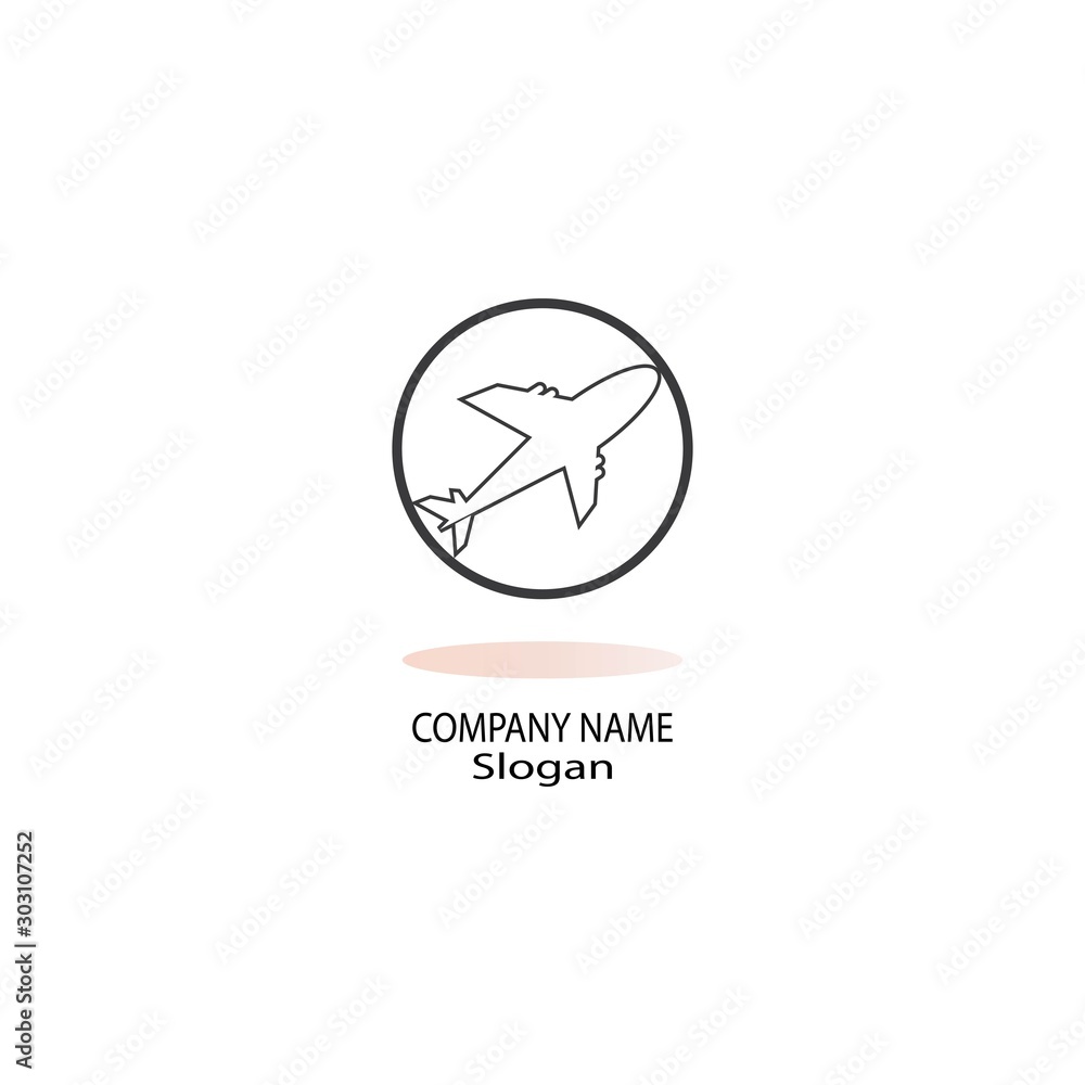 Plane logo vector illustration design template icon Plane logo vector illustration design template icon