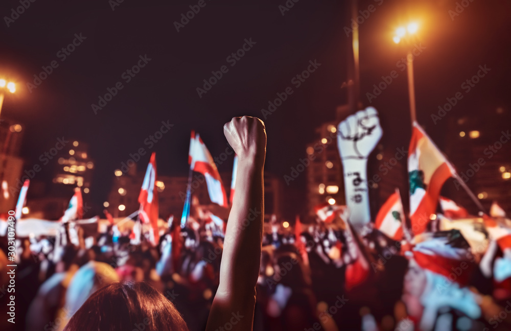 Fototapeta premium Rewolucja w Libanie