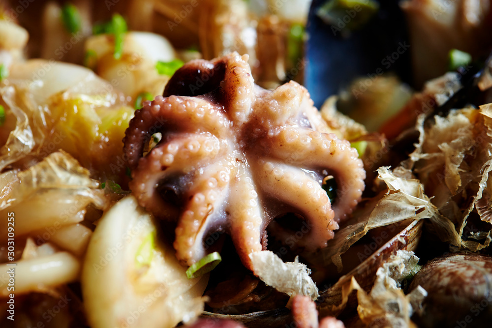 Stir fried seafood udon noodle Stir fried seafood udon noodle
