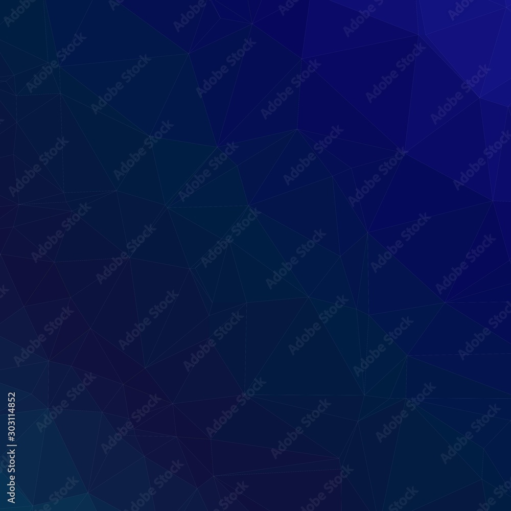 Obraz premium deepblue Color Abstract trianglify Generative Art background illustration