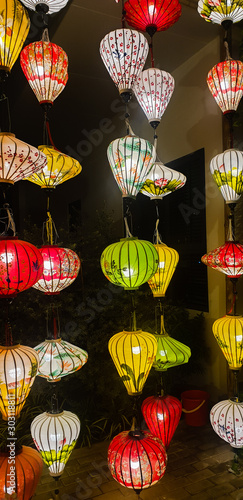 Canvas Print lanterns at night