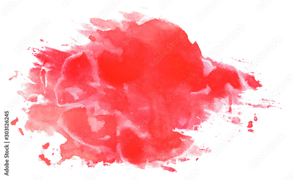 watercolor red stain abstract background element for design greeting card print web design