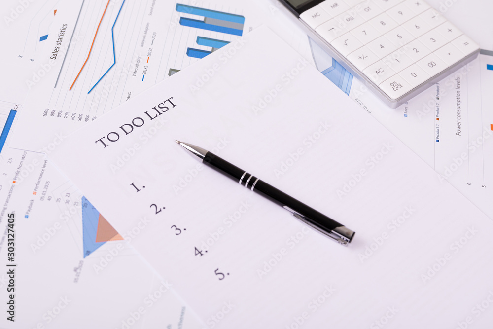 to do list concept, documents on the desktop to do list concept, documents on the desktop