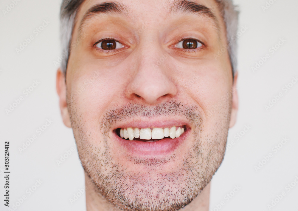 Fototapeta premium portrait of a young man isolated on white background