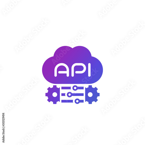 Cloud API and software integration icon
