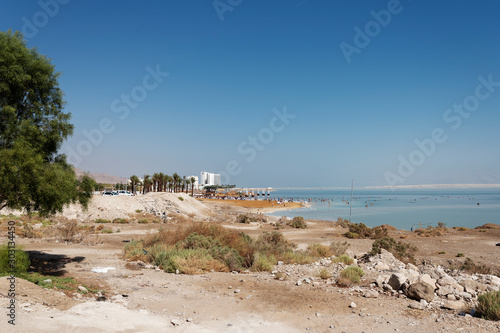Dead sea coast next to Ein Bolek, Israel.