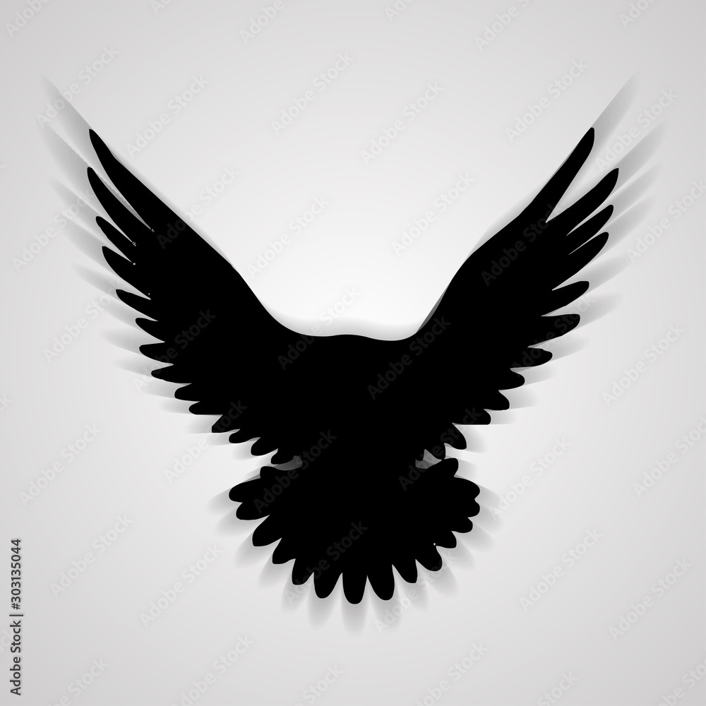Obraz premium Illustration of eagle Icon isolated on a white background. Vector