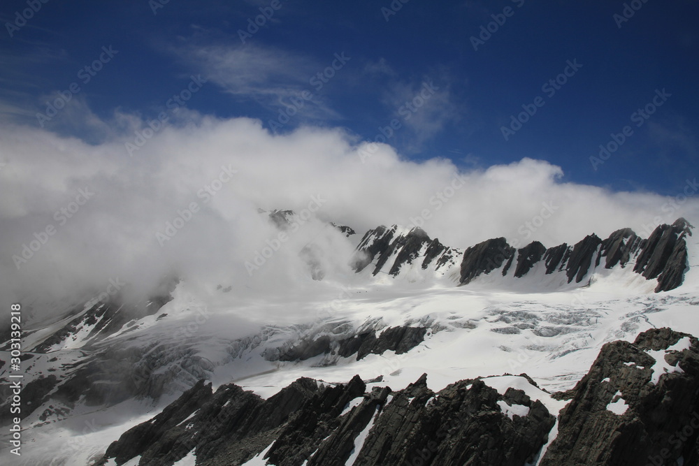 Bergkuppen am Franz Josef Glacier Neuseeland