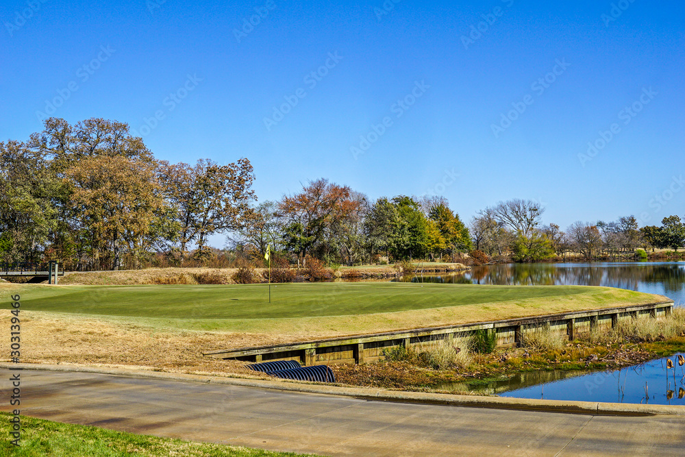 Golf green in the winter Golf green in the winter