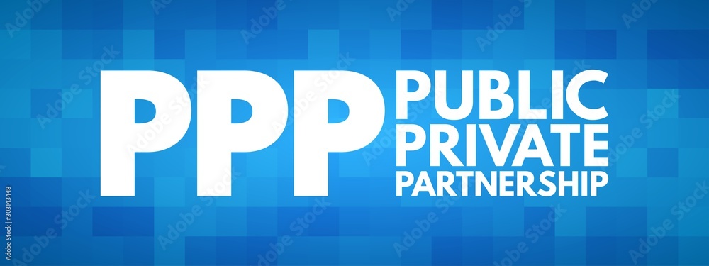 PPP - Public Private Partnership acronym, business concept background