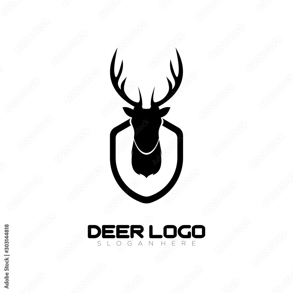Vector illustration of a deer logo Vector illustration of a deer logo