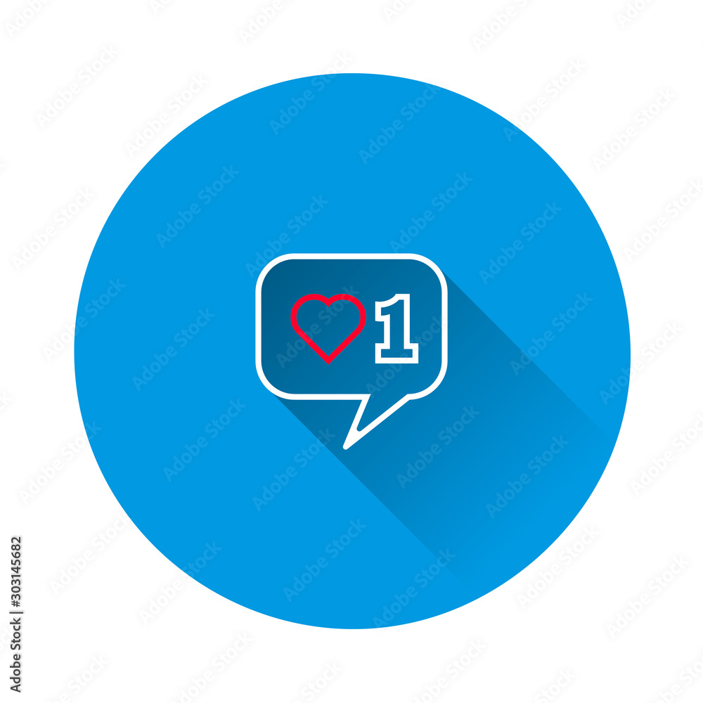 Like, comment, social activity vector icon. The hand presses on the likes on blue background. Flat image with long shadow. Like, comment, social activity vector icon. The hand presses on the likes on blue background. Flat image with long shadow.