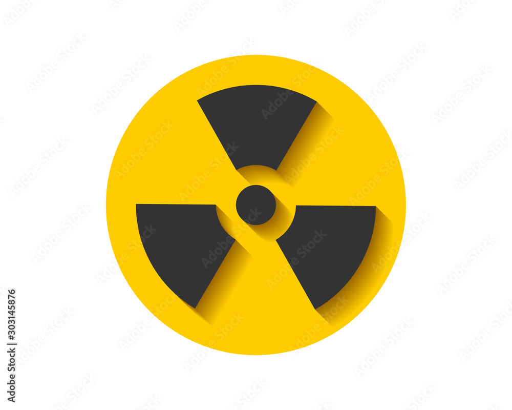 Radiation icon vector. Warning radioactive sign danger symbol. Radiation icon vector. Warning radioactive sign danger symbol.