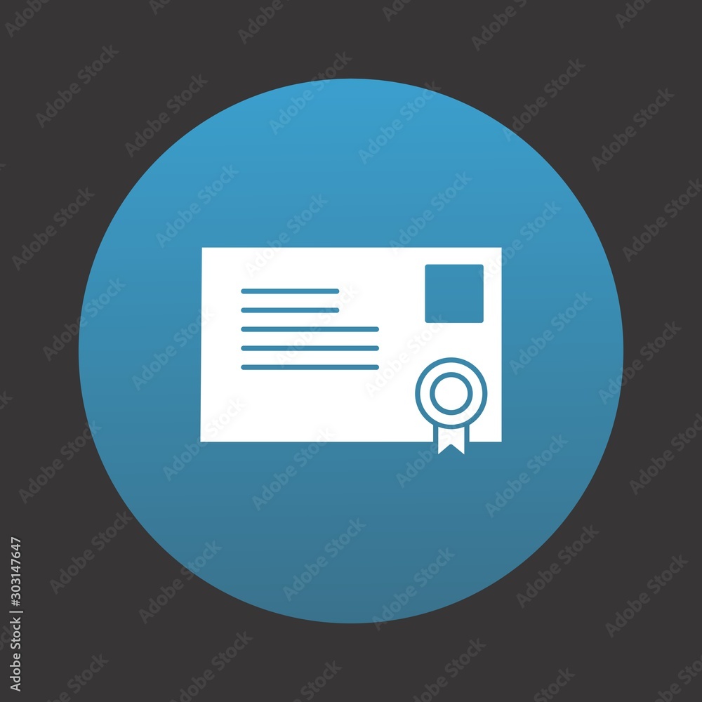 Fototapeta premium Diploma icon for your project