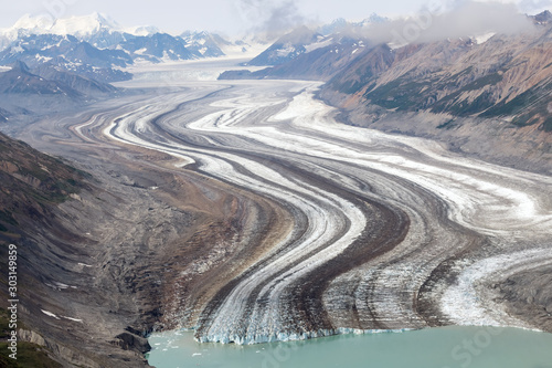 The toe of the Lowell Glacier in Kluane National Park, Yukon, Canada photo