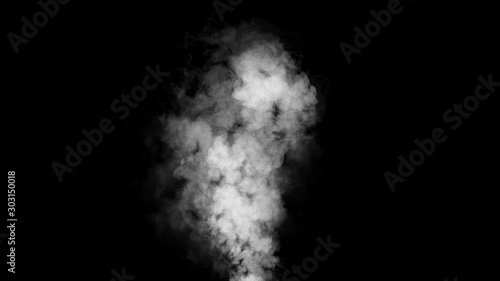 Explosion smoke on isolated black background. Abstract texture overlyas. Design element.