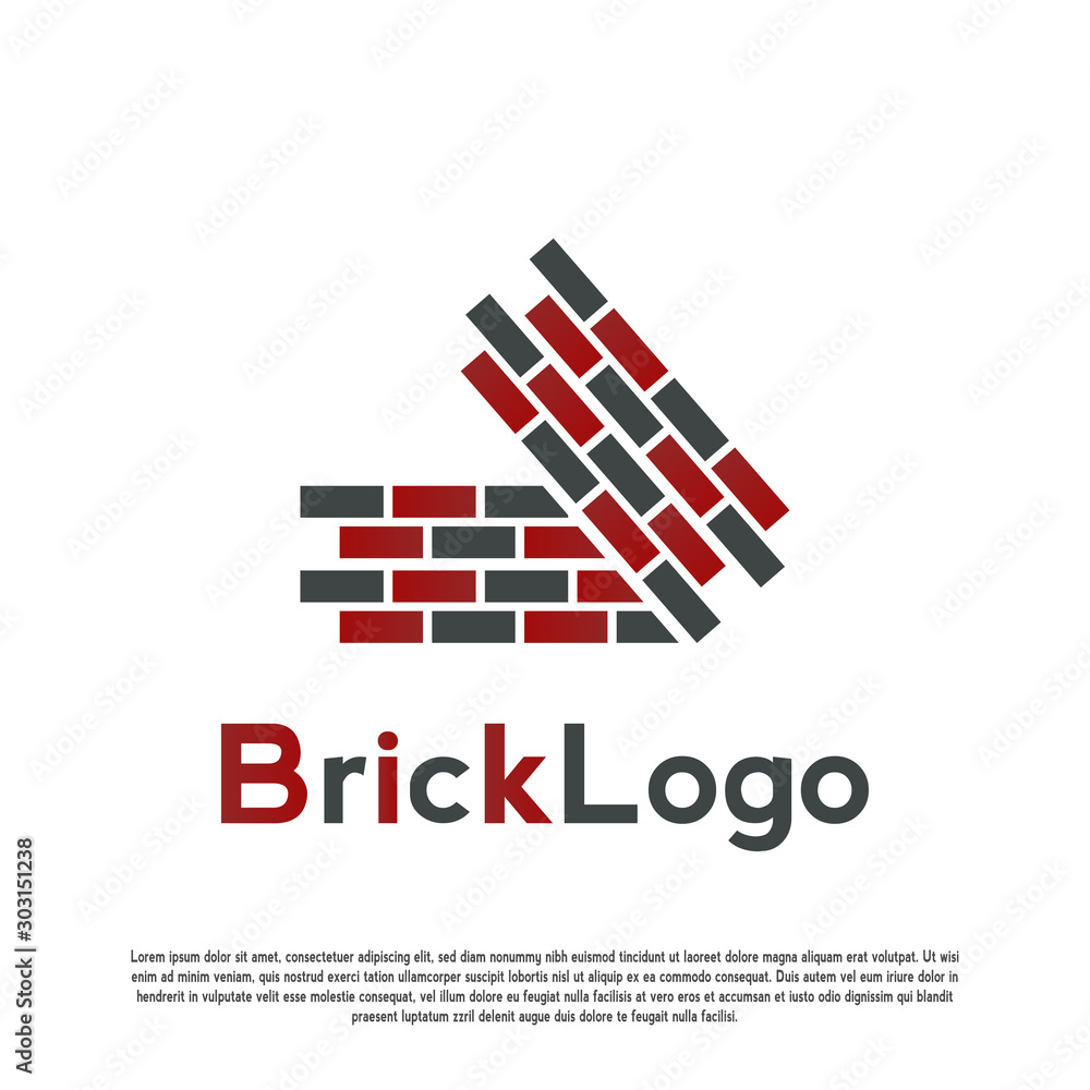 modern brick logo vector design modern brick logo vector design