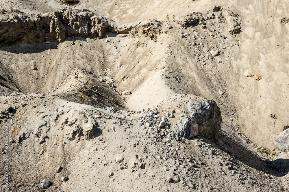Fototapeta premium Open pit mining of sand and gravel 