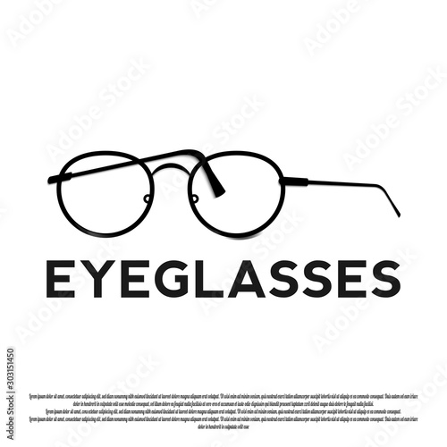 design of the eyeglasses frame logo