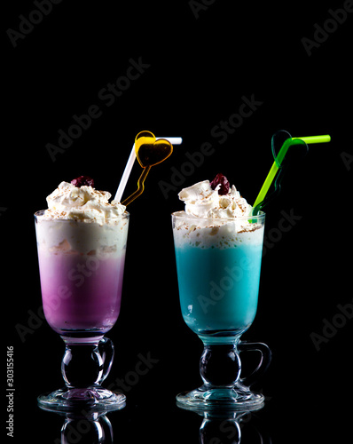 creamy milkshake in a glass