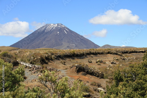 aerial view of volcano Mount ruapehu
