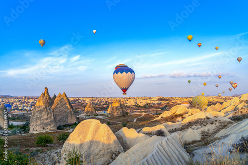 Beautiful air balloons in Cappadocia, Turkey.