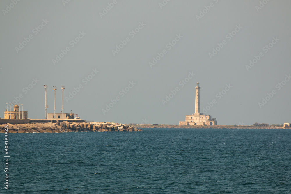 Lighthouse near ionian sea (Sant'Andrea Island), Gallipoli, Salento, South Italy