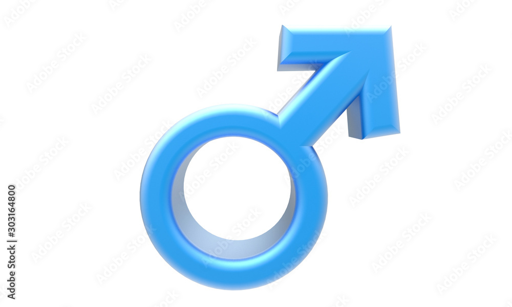 3d illustration of male gender symbol isolated on white 3d illustration of male gender symbol isolated on white